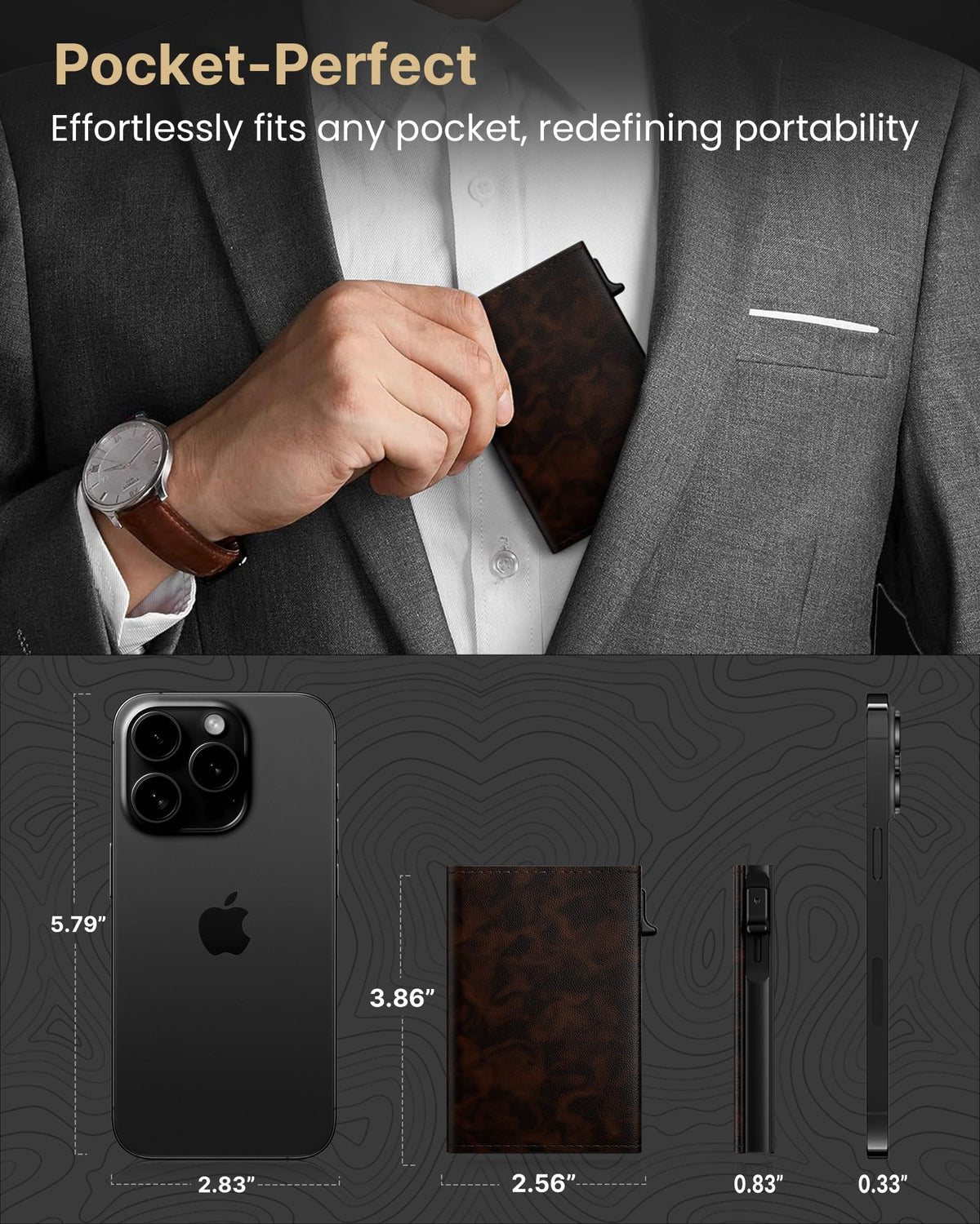 Men's Classic Everyday Wallet with Slim Compact Design