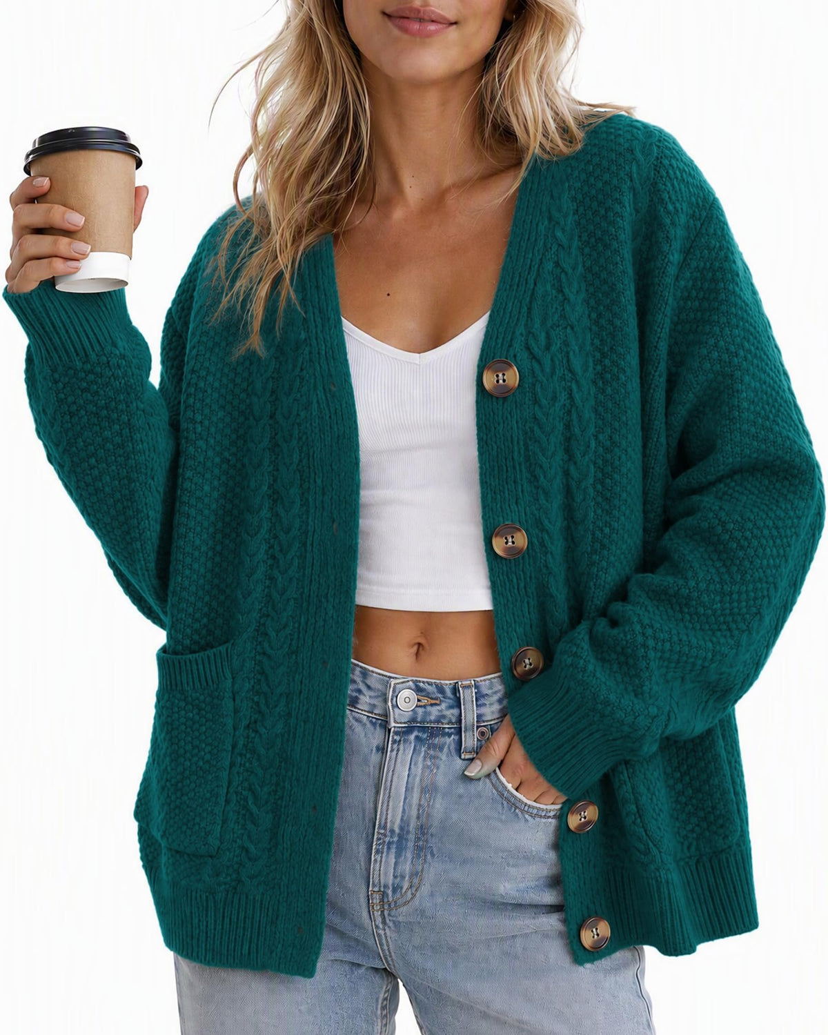 Avisky Women's Long-Sleeve Cardigan Sweater for Fall