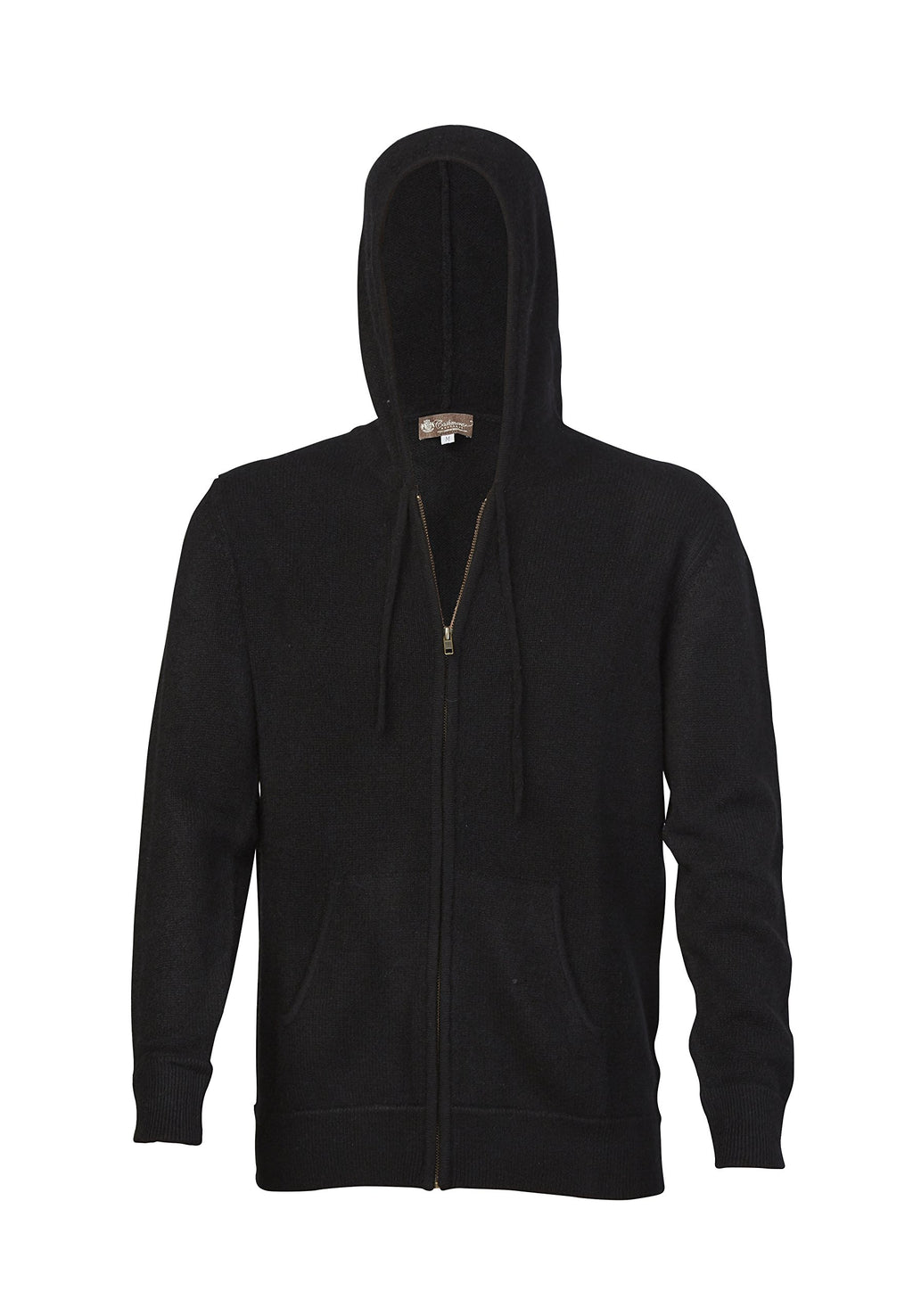 Cashmere Boutique Men's Pure Cashmere Full-Zip Hoodie
