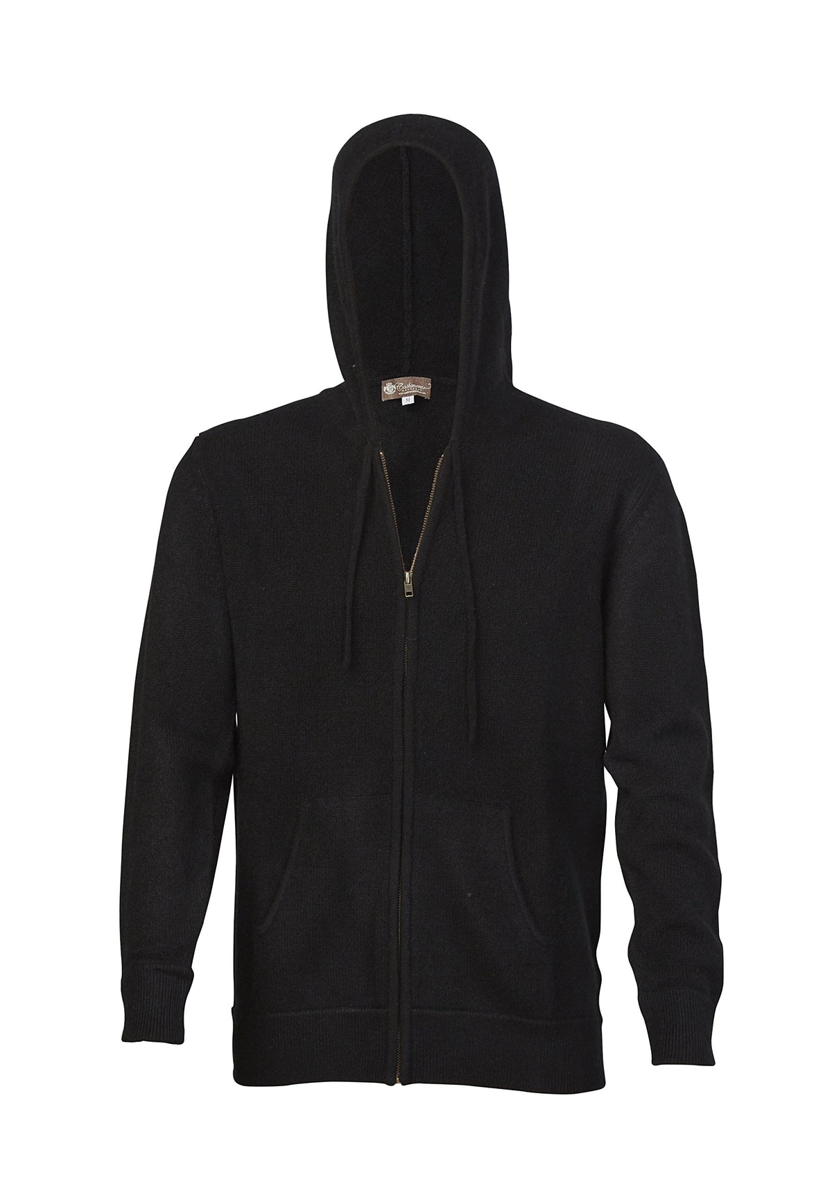 Cashmere Boutique Men's Pure Cashmere Full-Zip Hoodie