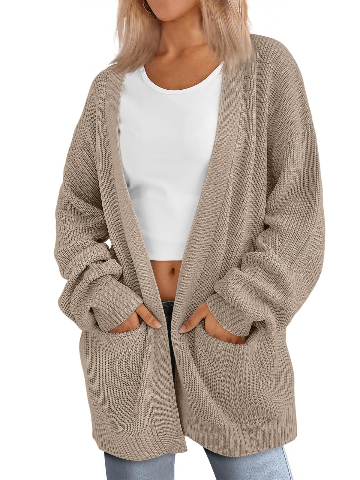 LILLUSORY Women's Oversized Fall Cardigan Sweater