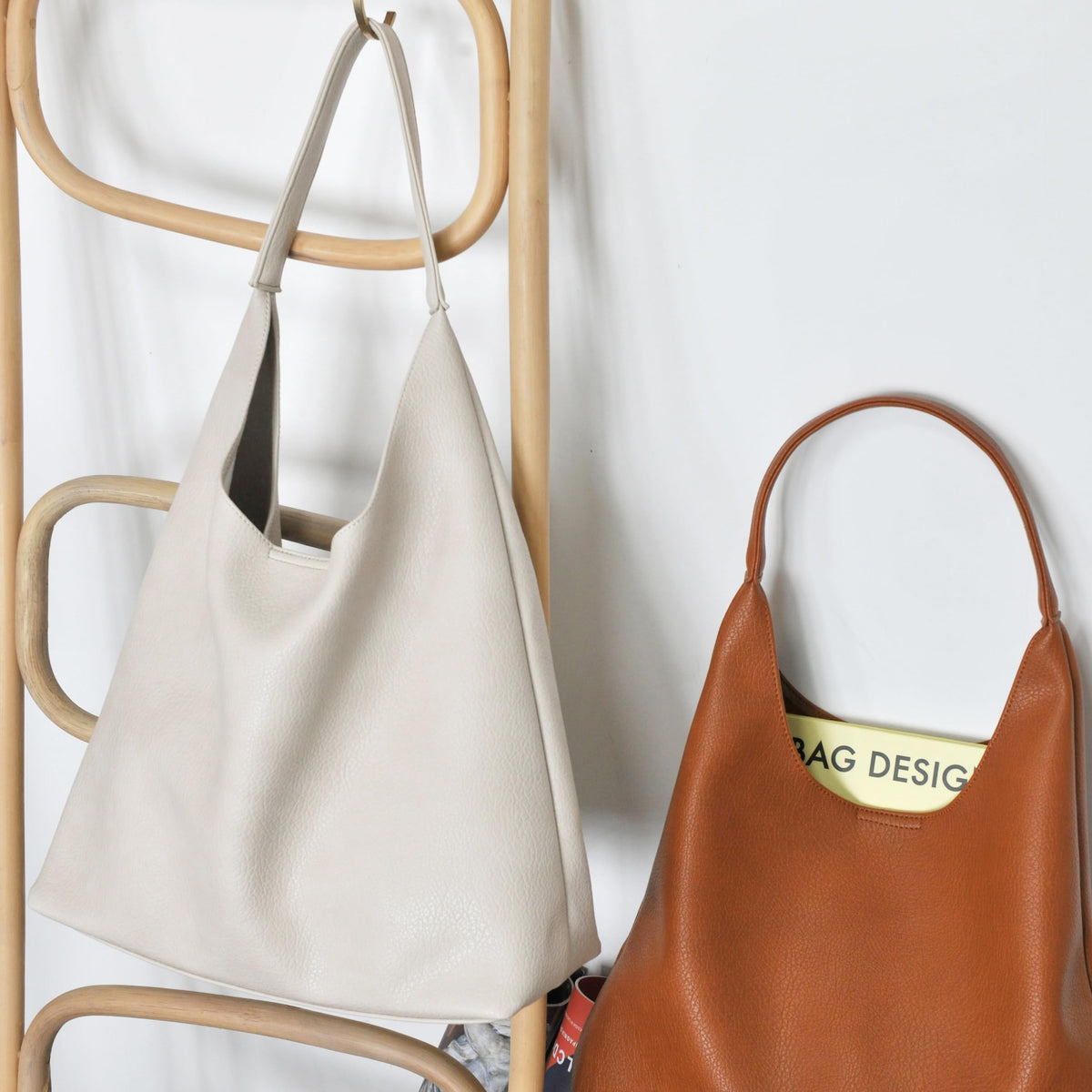 Women's Soft Vegan Leather Slouchy Hobo Shoulder Bag