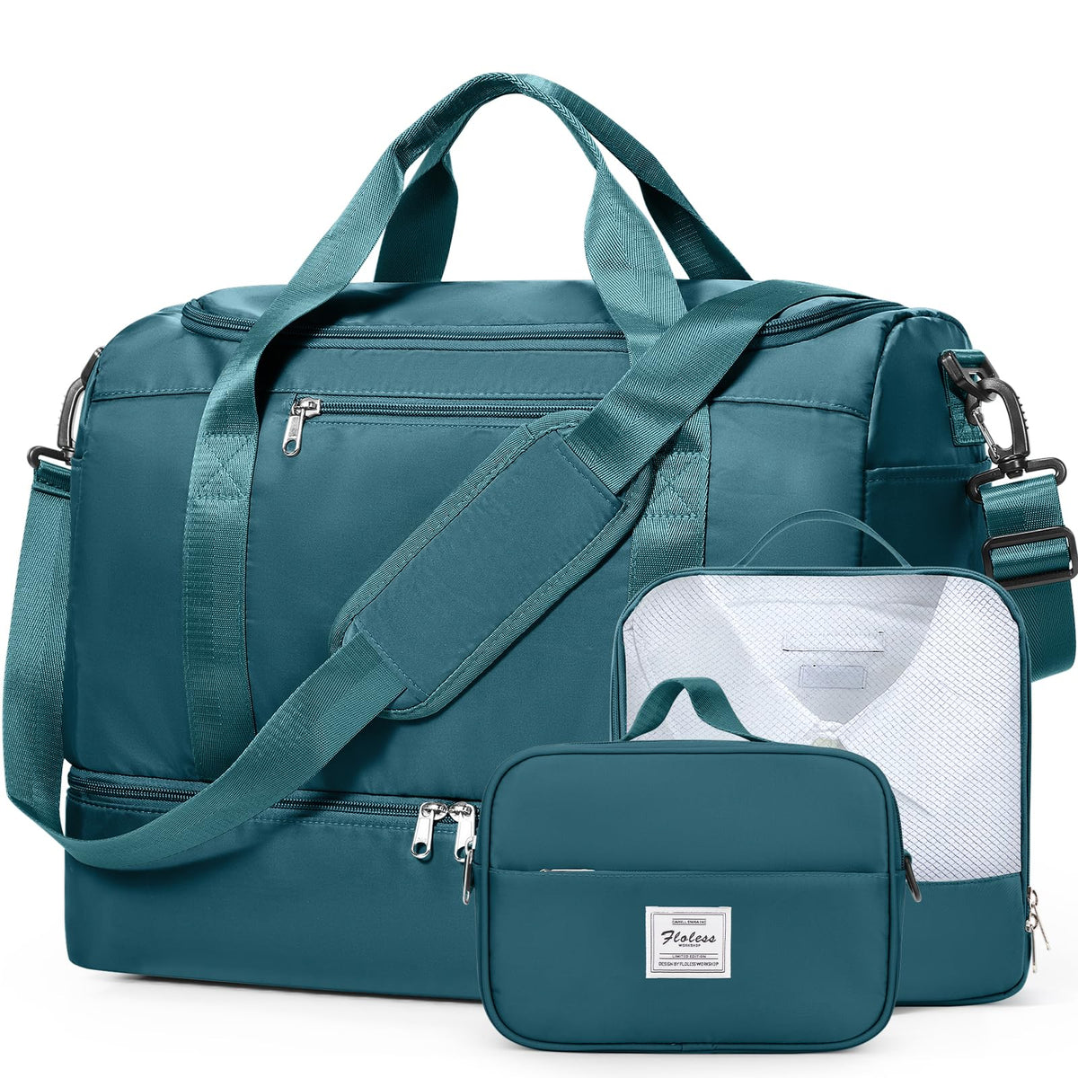 Women's Large Weekender Duffle Bag with Shoe Compartment