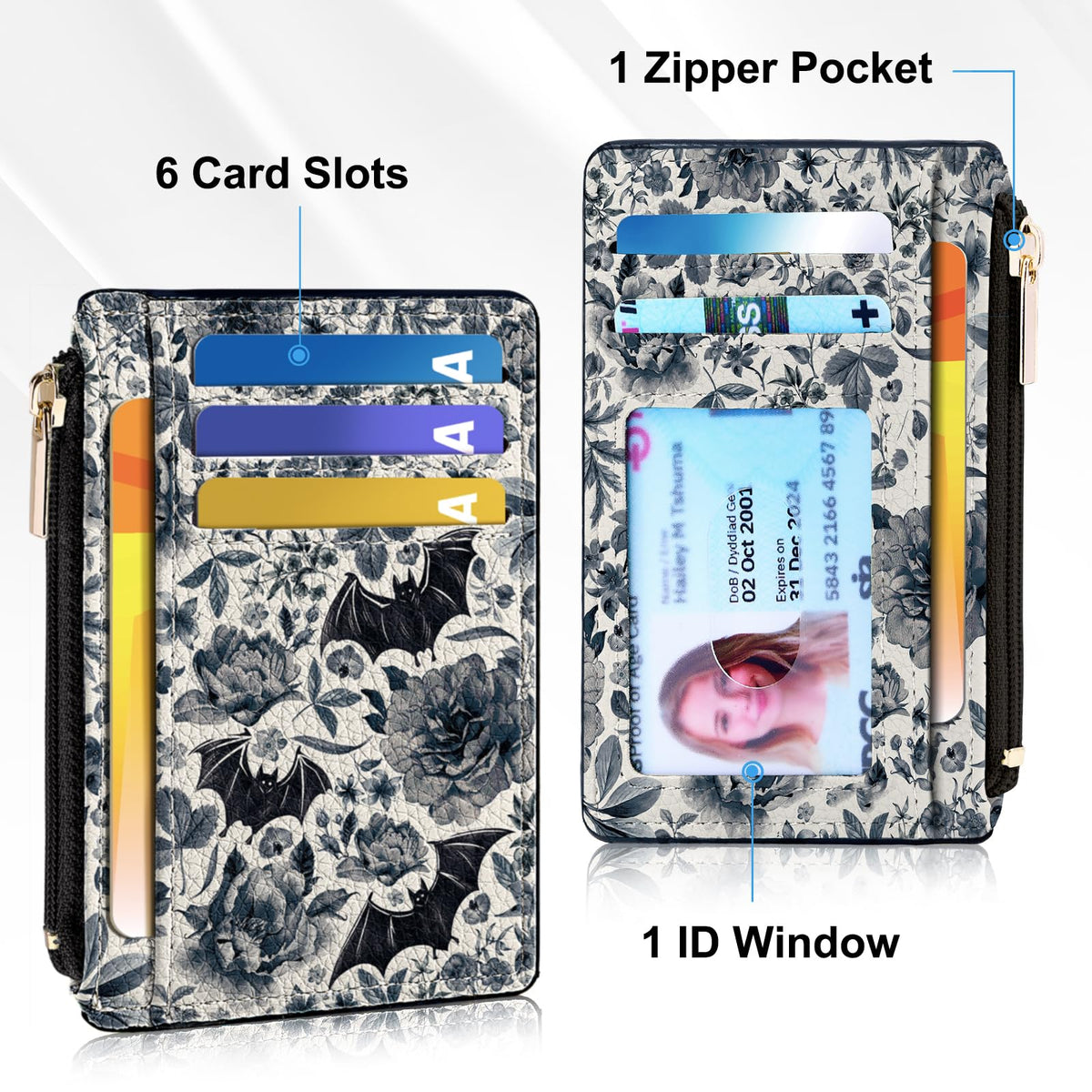 Women's Slim RFID Credit Card Holder Wallet Sleeve