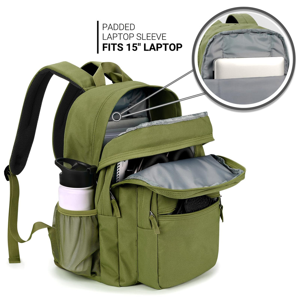 ZORFIN 26L Water-Resistant College and Travel Backpack