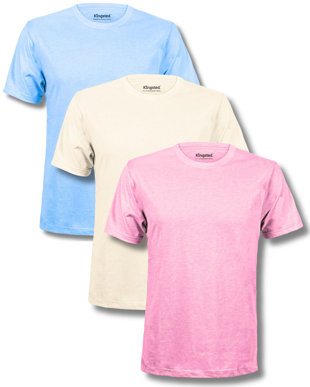 Kingsted Men's Classic Fit Soft Cotton Blend T-Shirts