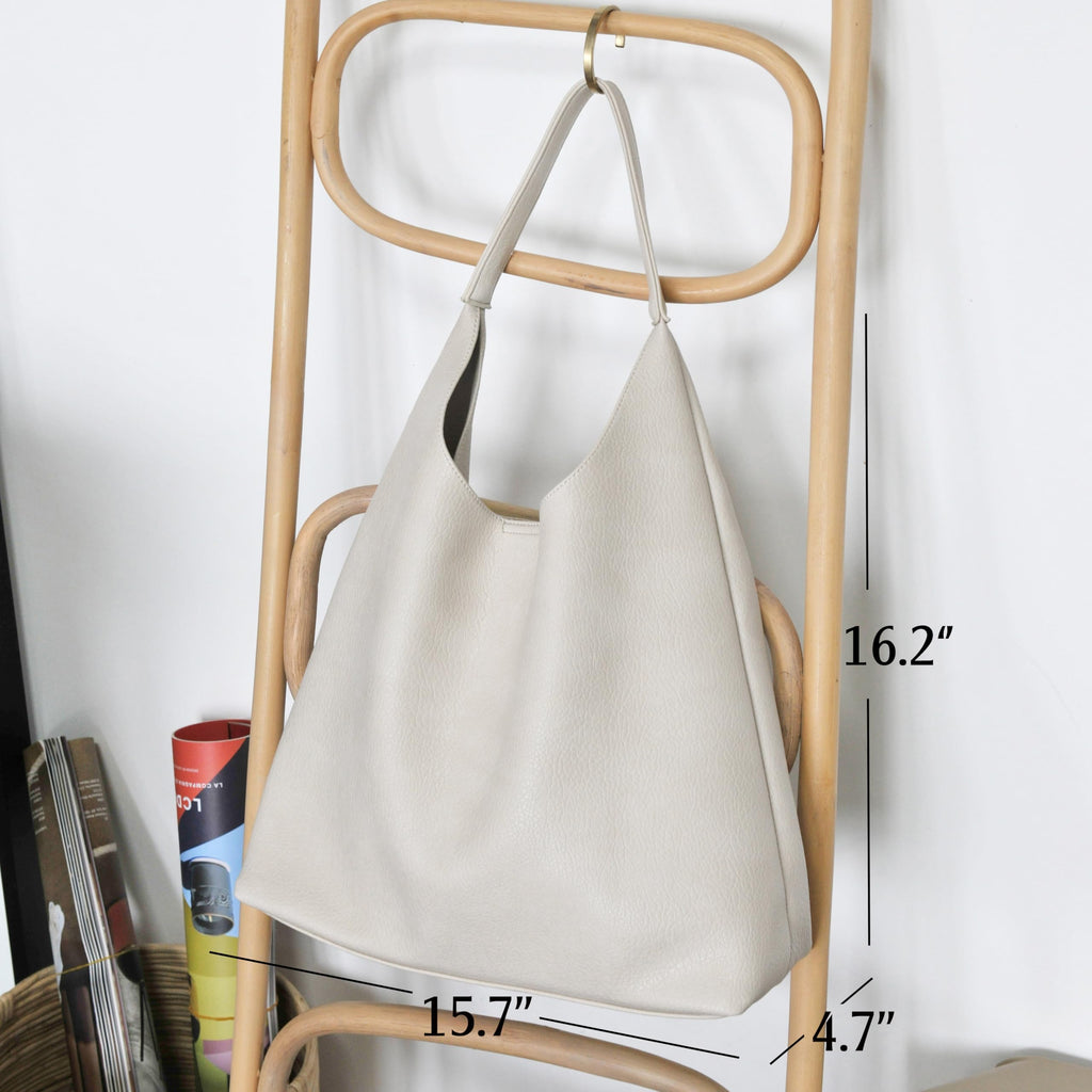 Women's Soft Vegan Leather Slouchy Hobo Shoulder Bag
