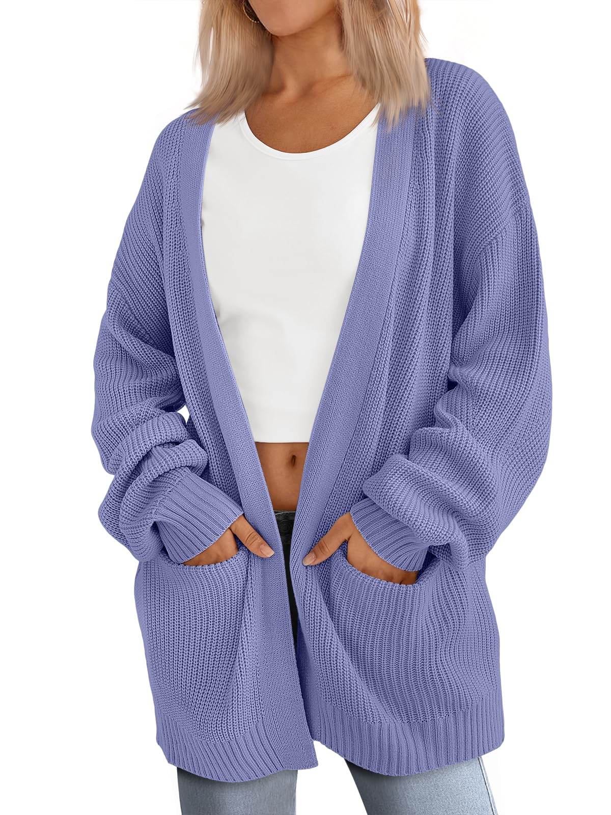 LILLUSORY Women's Oversized Fall Cardigan Sweater