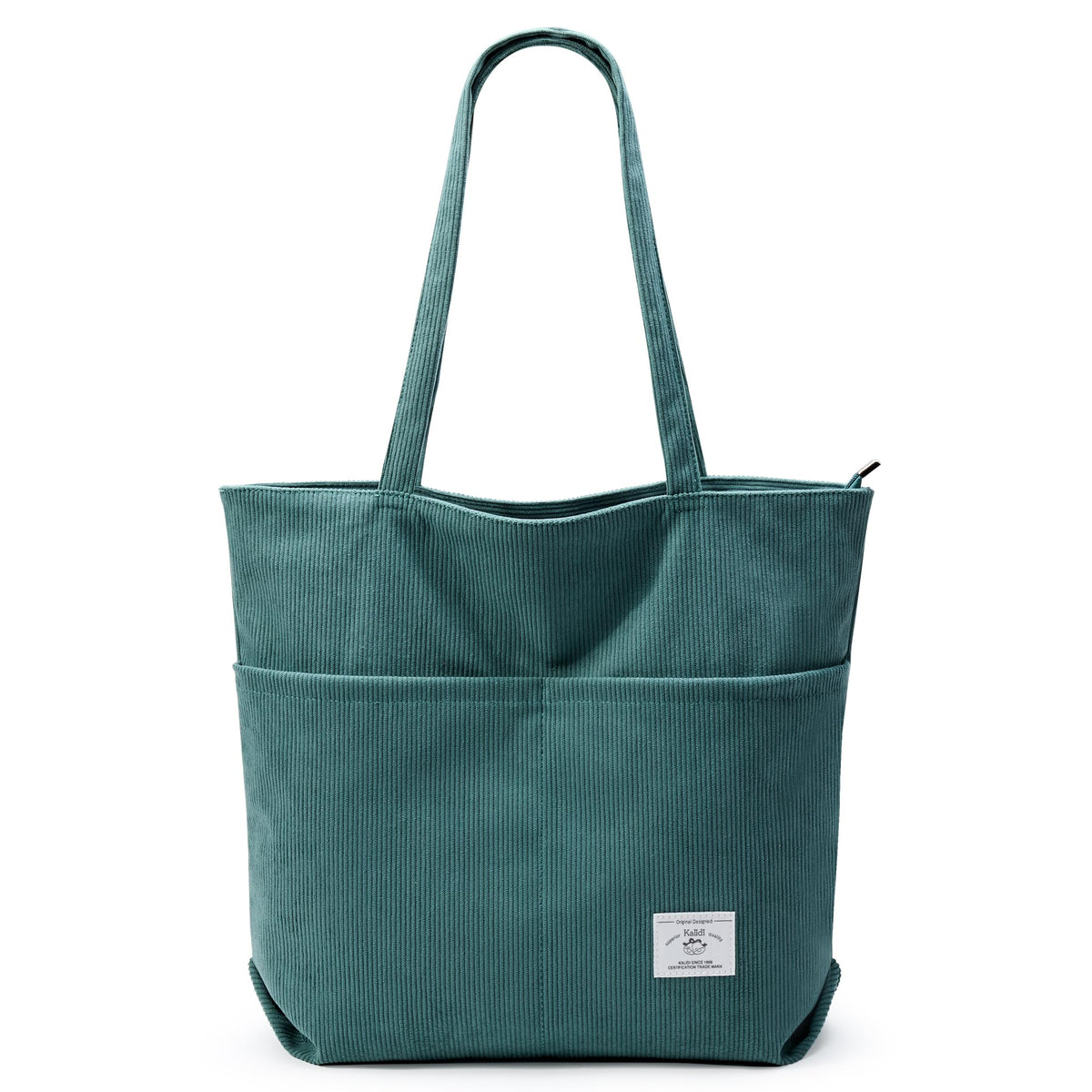 KALIDI Women's Large Corduroy Zipper Tote Shoulder Bag