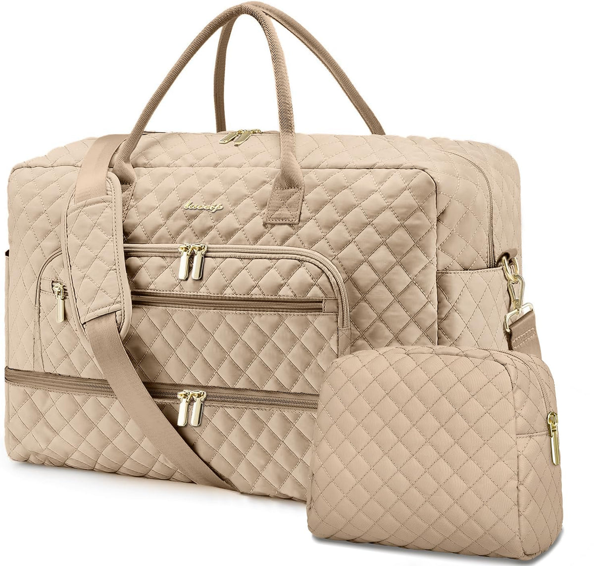 Women's Large Weekender Travel Duffle Bag with Wet Pocket