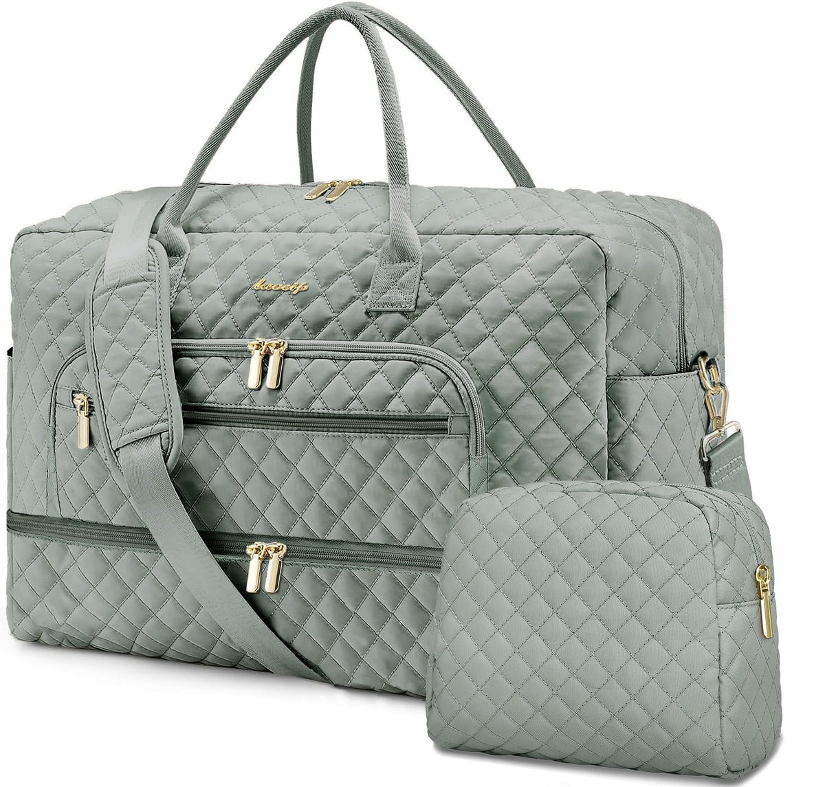 Women's Large Weekender Travel Duffle Bag with Wet Pocket