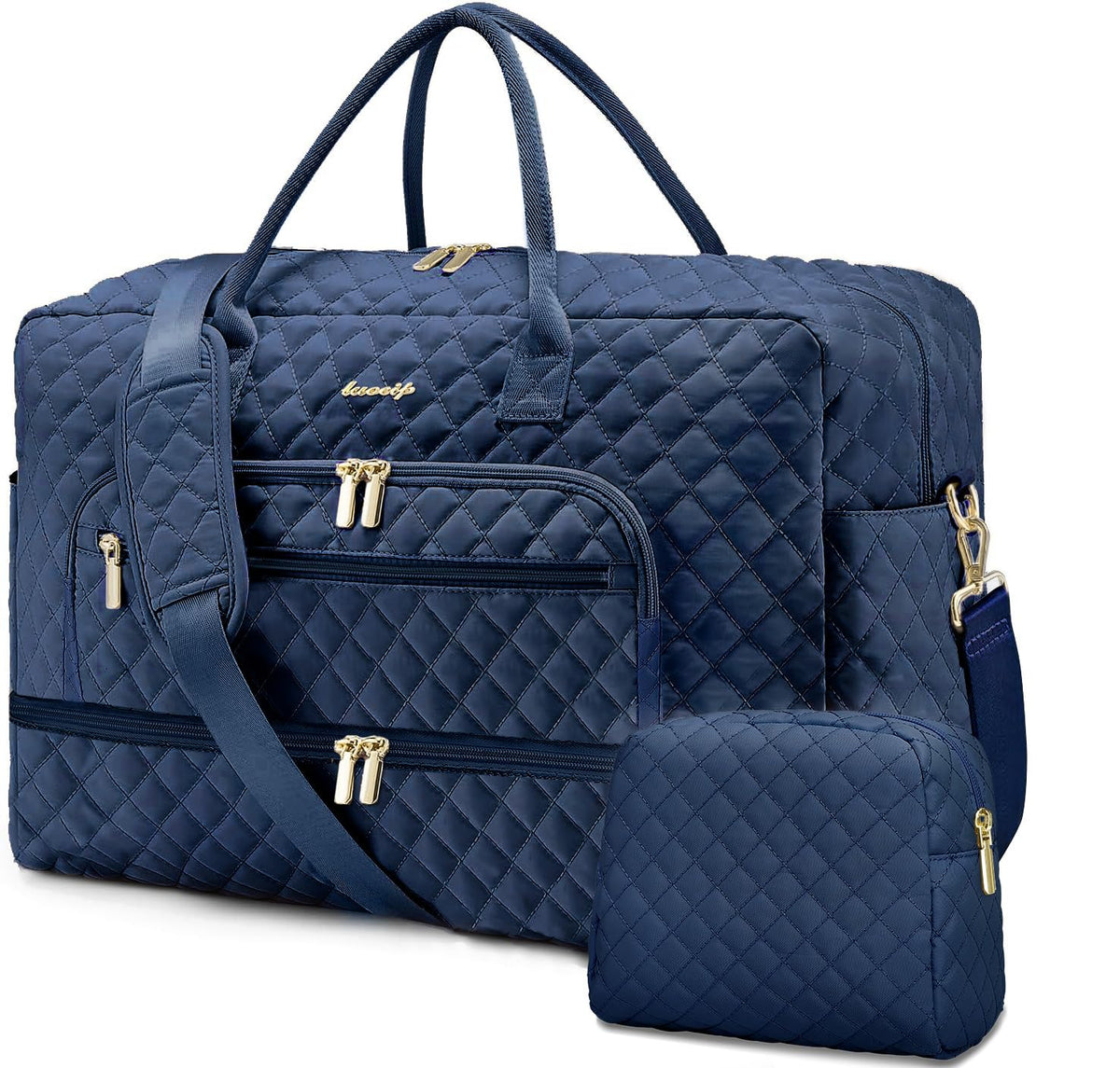 Women's Large Weekender Travel Duffle Bag with Wet Pocket