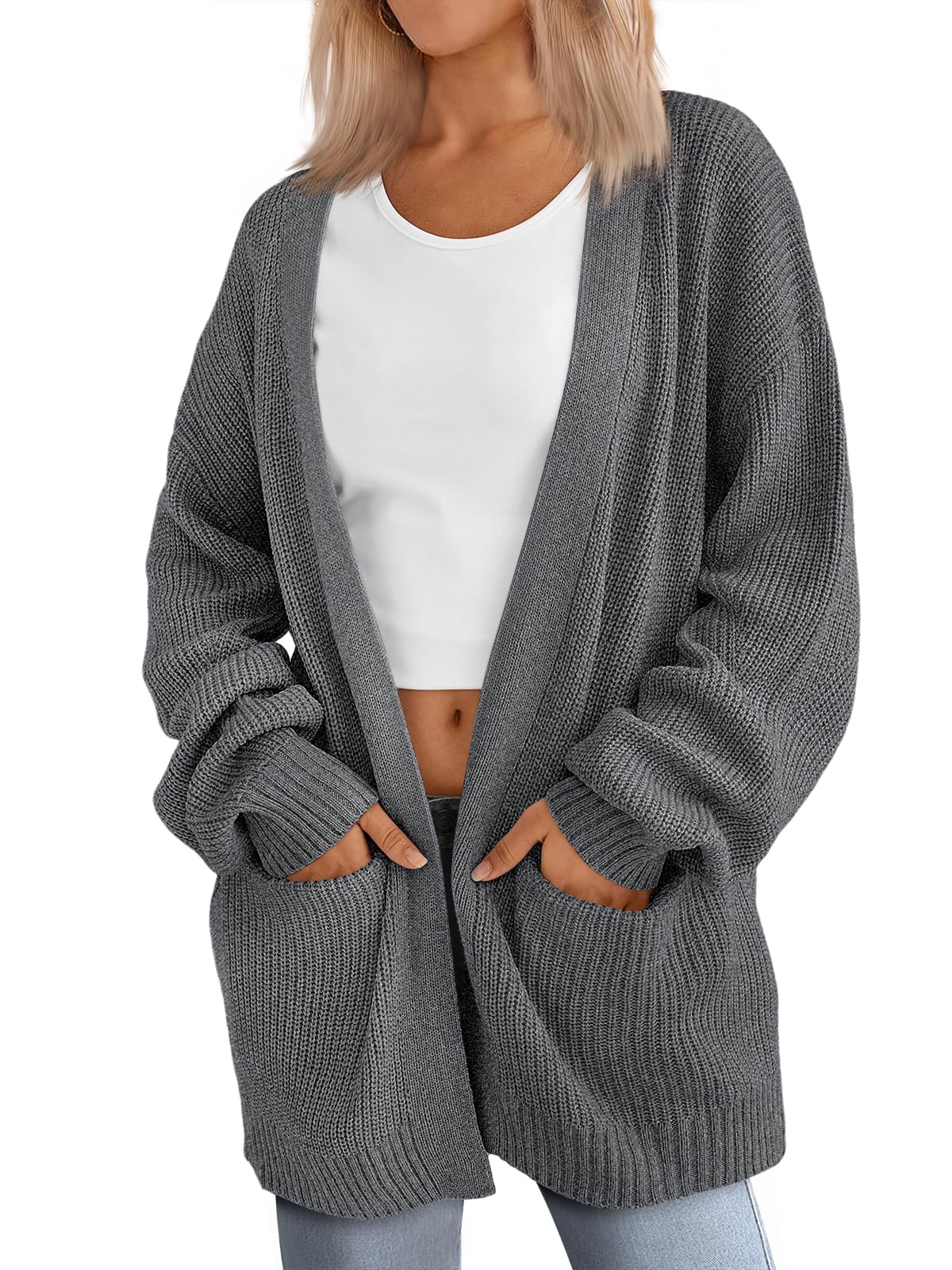 LILLUSORY Women's Oversized Fall Cardigan Sweater