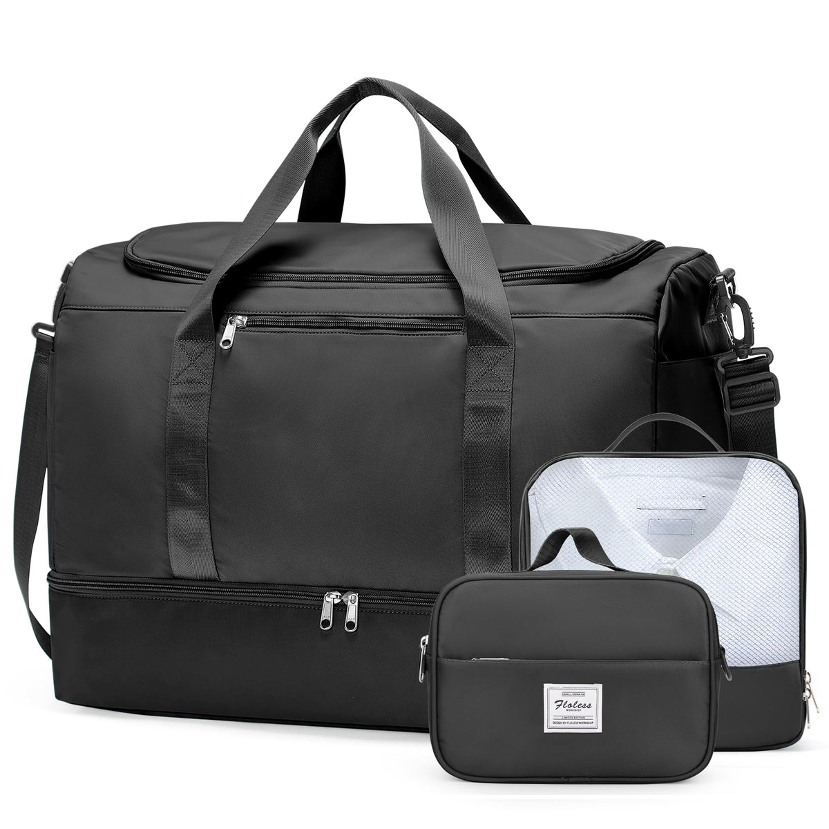 Women's Large Weekender Duffle Bag with Shoe Compartment