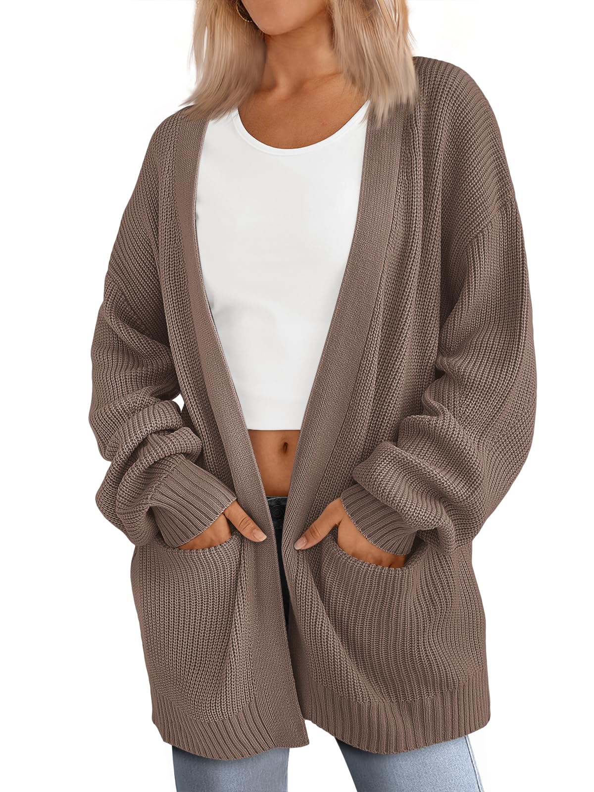 LILLUSORY Women's Oversized Fall Cardigan Sweater