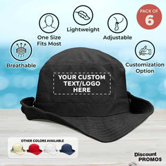 Unisex Custom Embroidered Mesh Bucket Hat Set