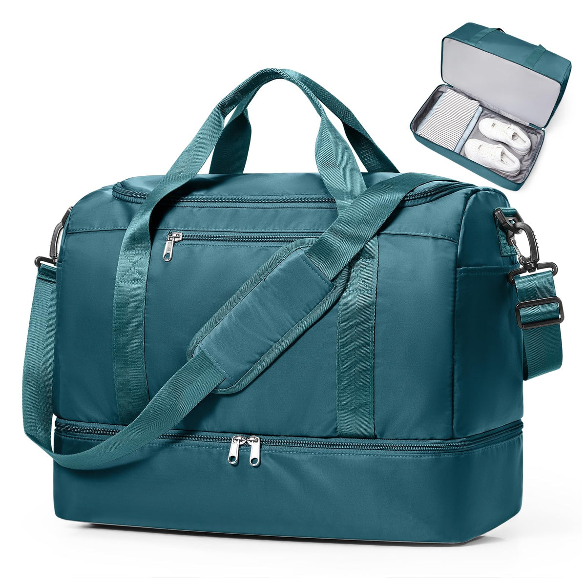 Women's Large Weekender Duffle Bag with Shoe Compartment