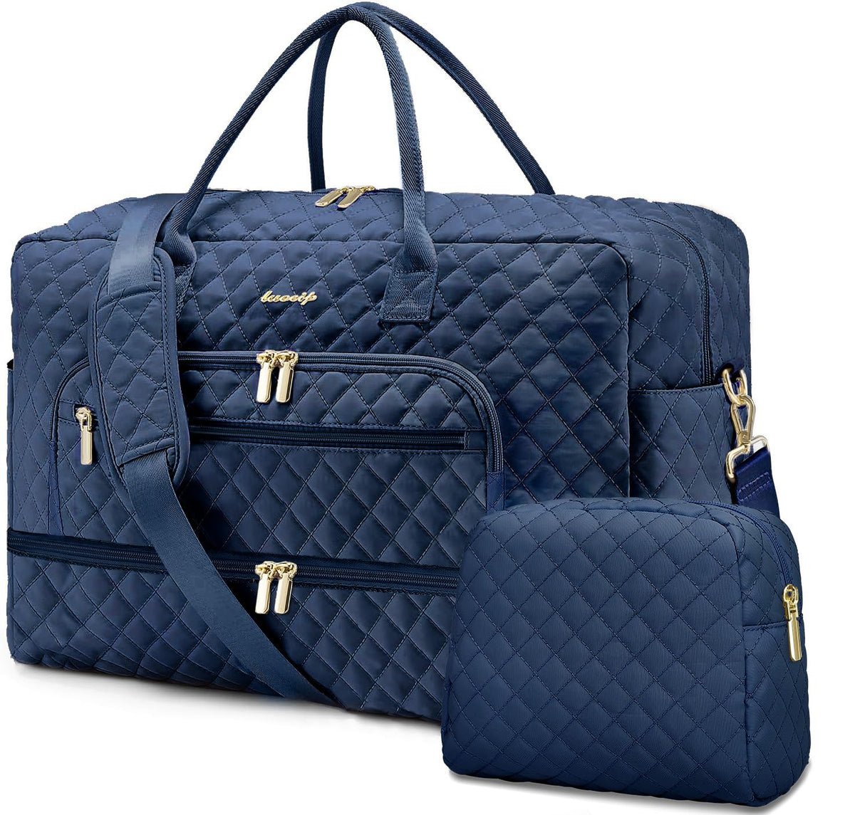 Women's Large Weekender Travel Duffle Bag with Wet Pocket