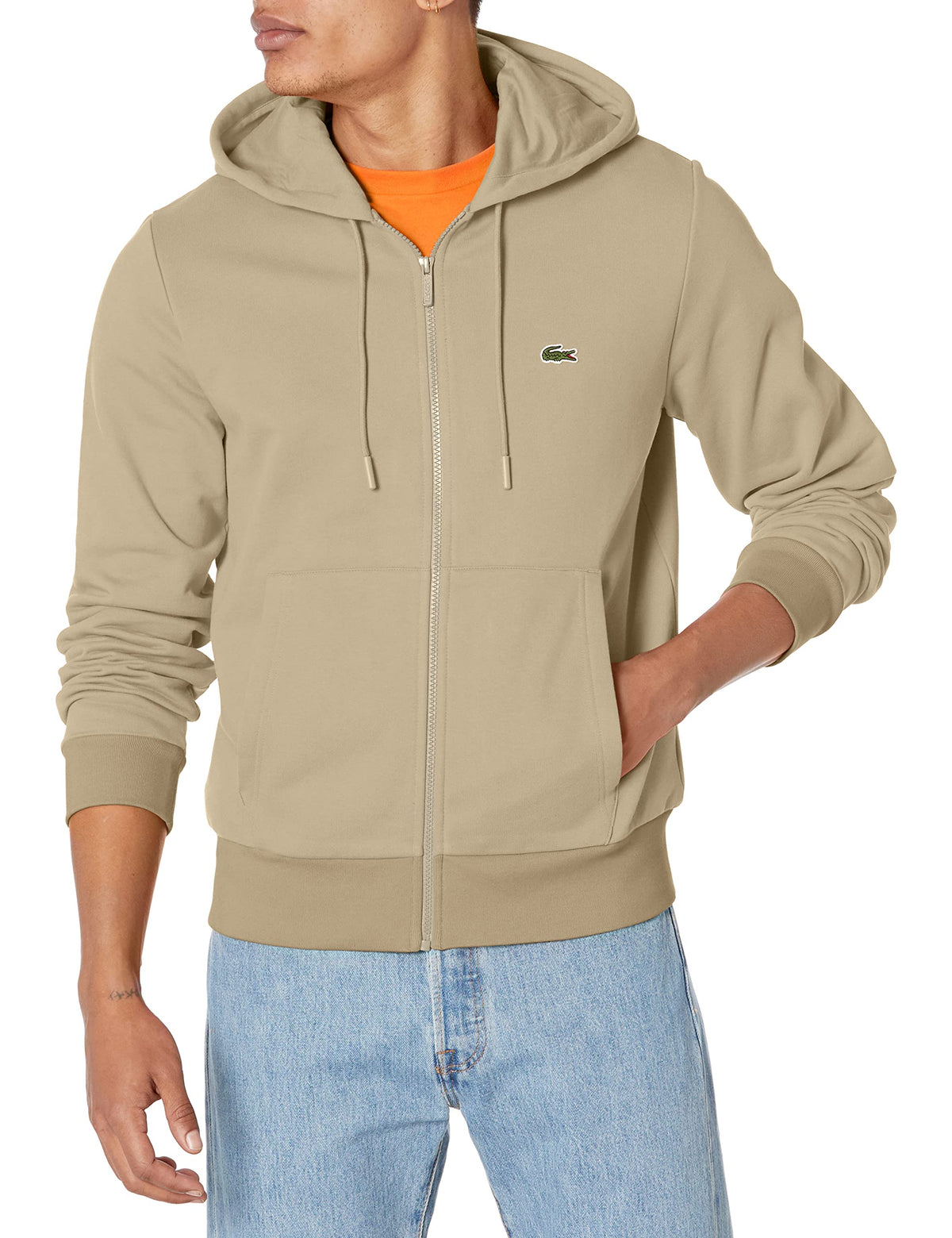 Lacoste Men's Classic Zip-Up Fleece Hoodie Jacket