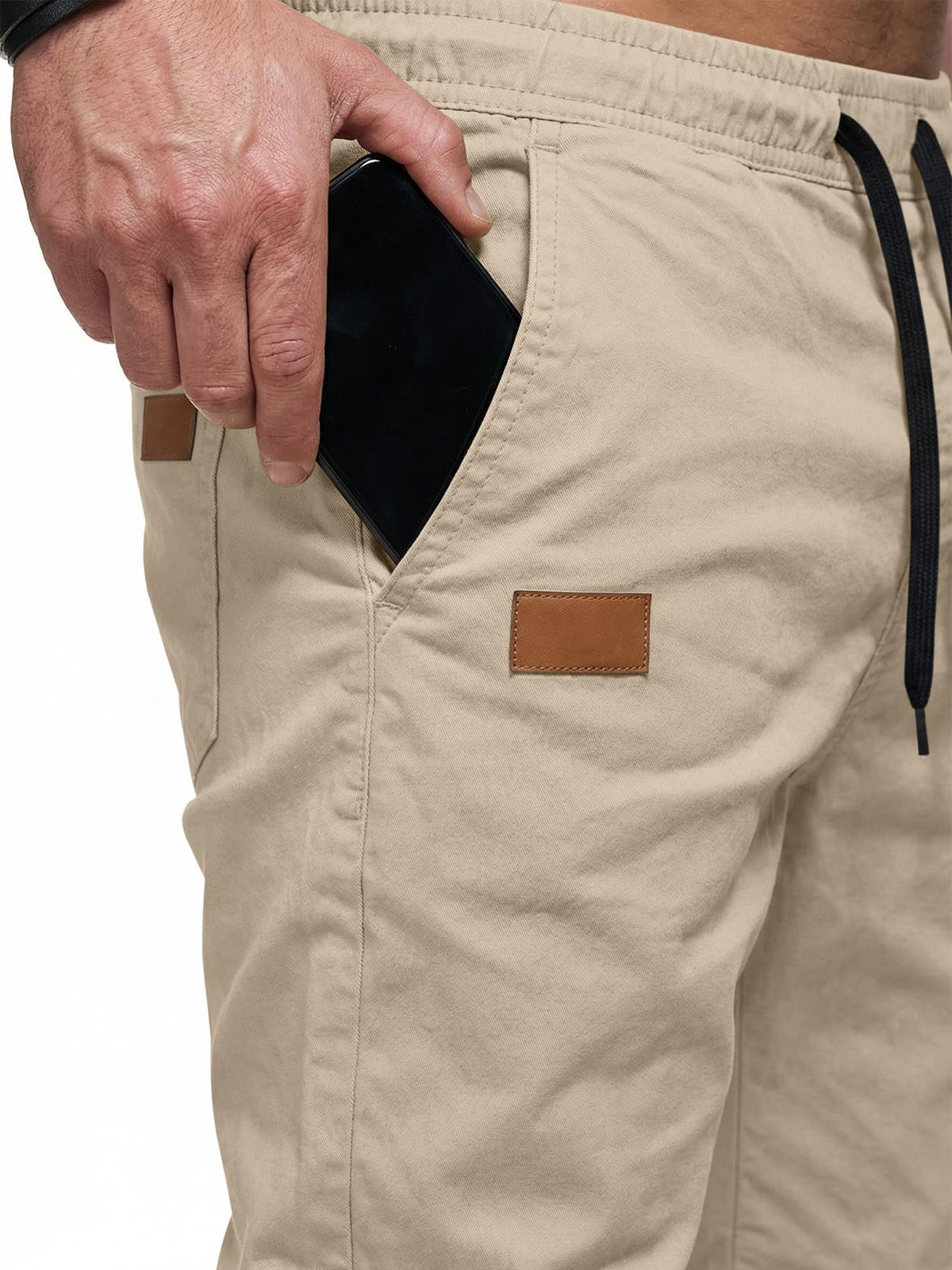 JMIERR Men's Cotton Stretch Twill Athletic Jogger Pants