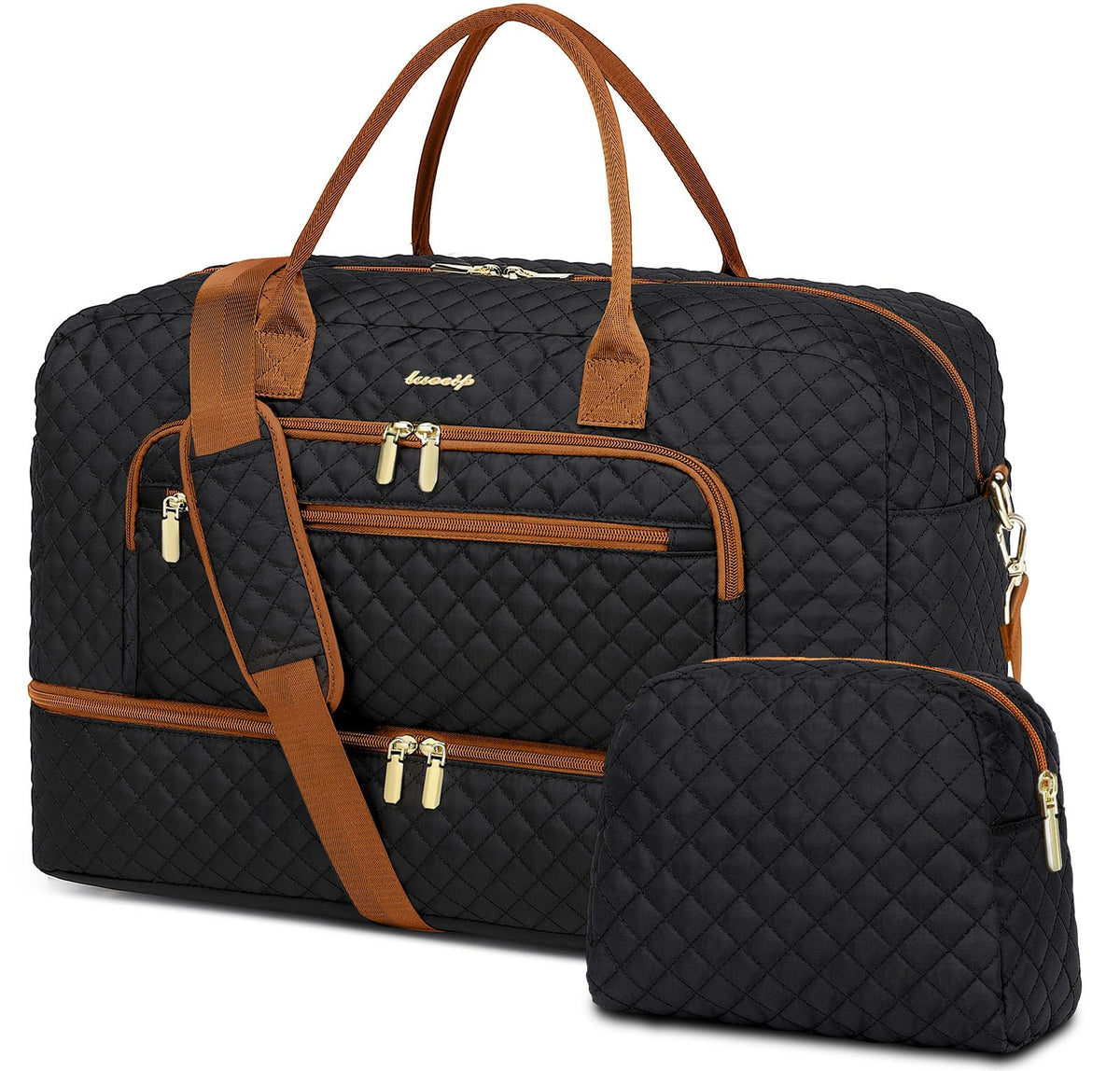 Women's Large Weekender Travel Duffle Bag with Wet Pocket