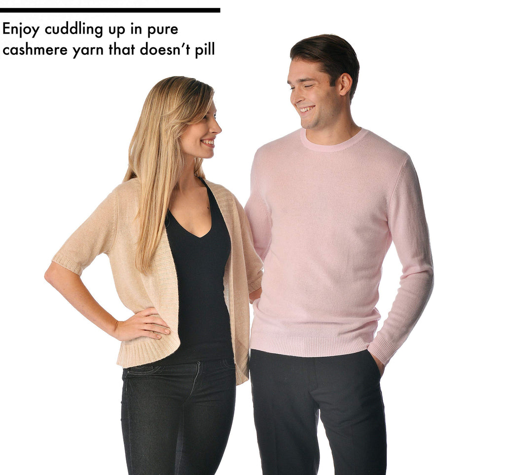 Cashmere Boutique Men's Pure Cashmere Full-Zip Hoodie