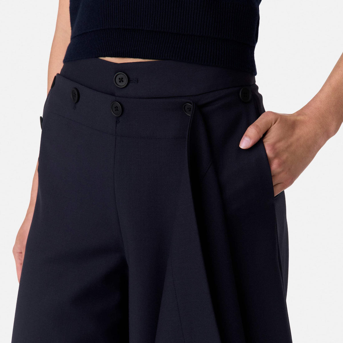 MONSE Women's Front Cascade Sailor Pants