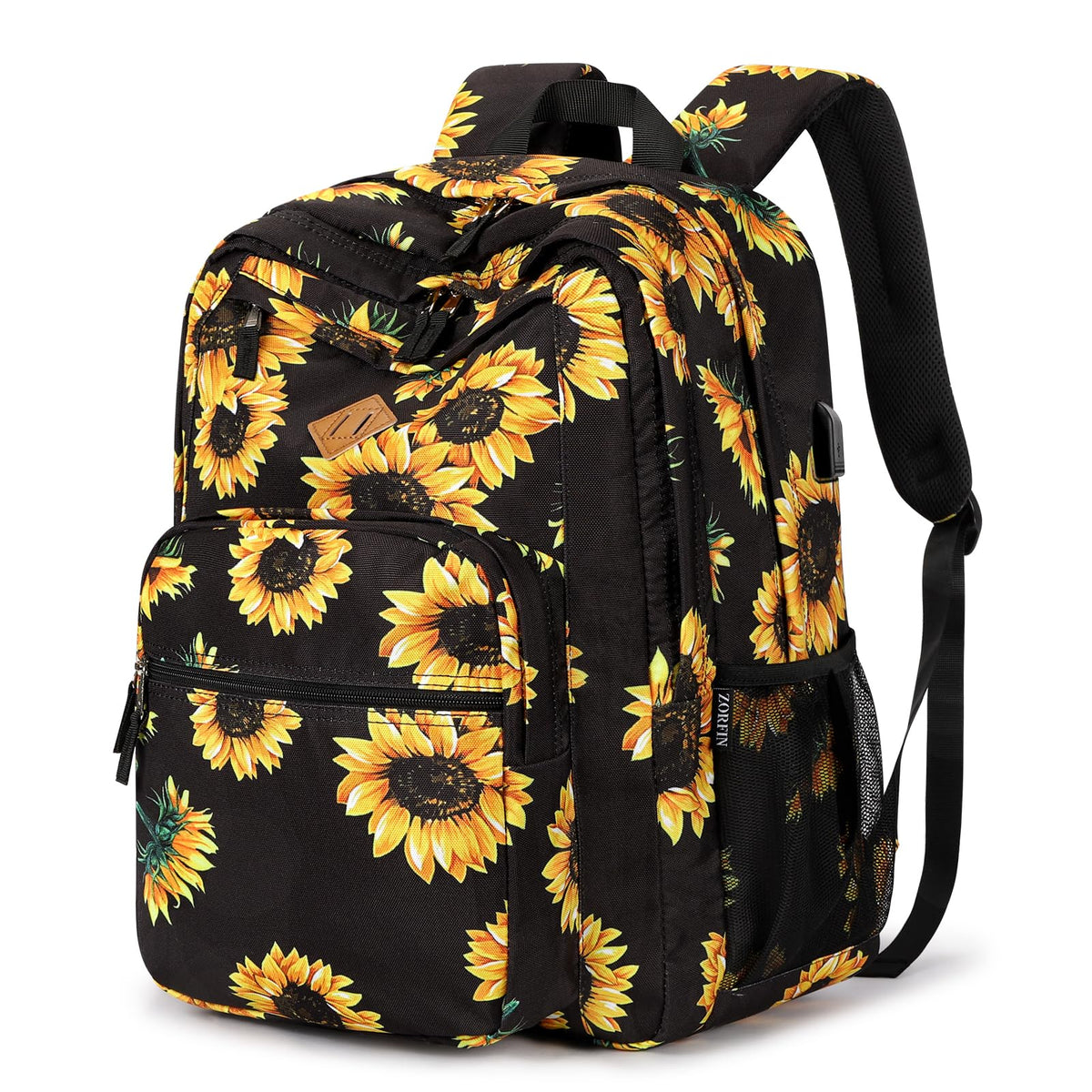 ZORFIN 26L Water-Resistant College and Travel Backpack