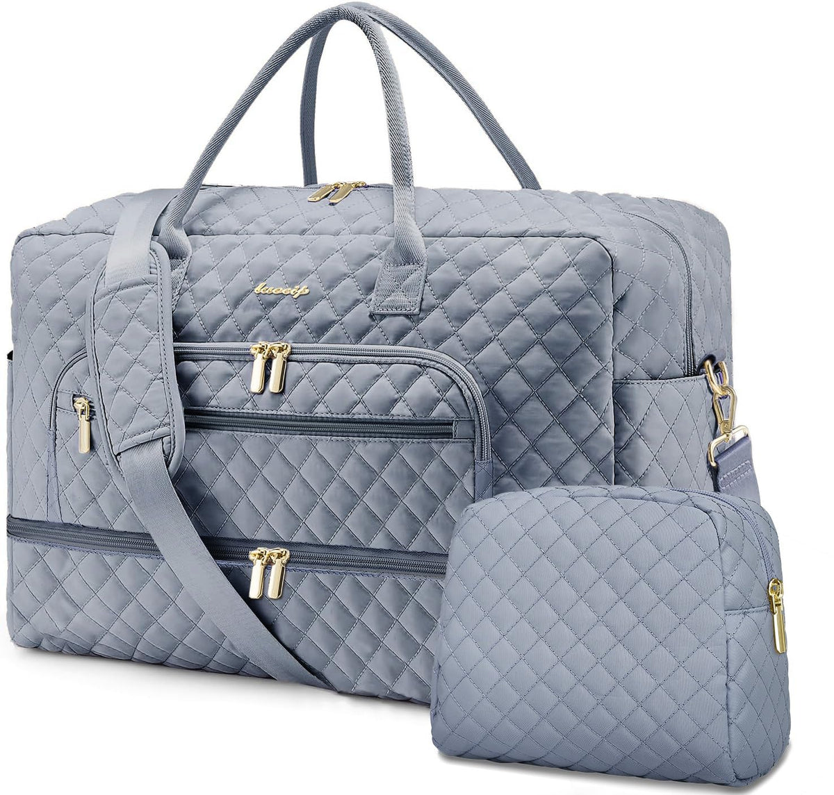 Women's Large Weekender Travel Duffle Bag with Wet Pocket
