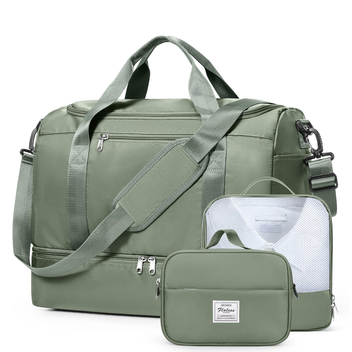 Women's Large Weekender Duffle Bag with Shoe Compartment