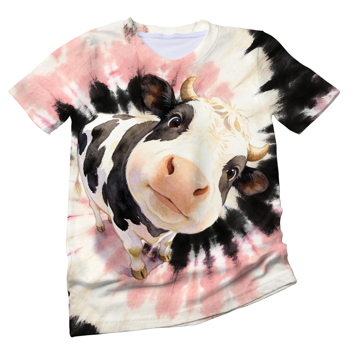 Women's 60s Hippie Tie-Dye Animal Graphic T-Shirt