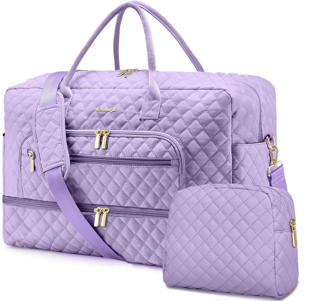 Women's Large Weekender Travel Duffle Bag with Wet Pocket