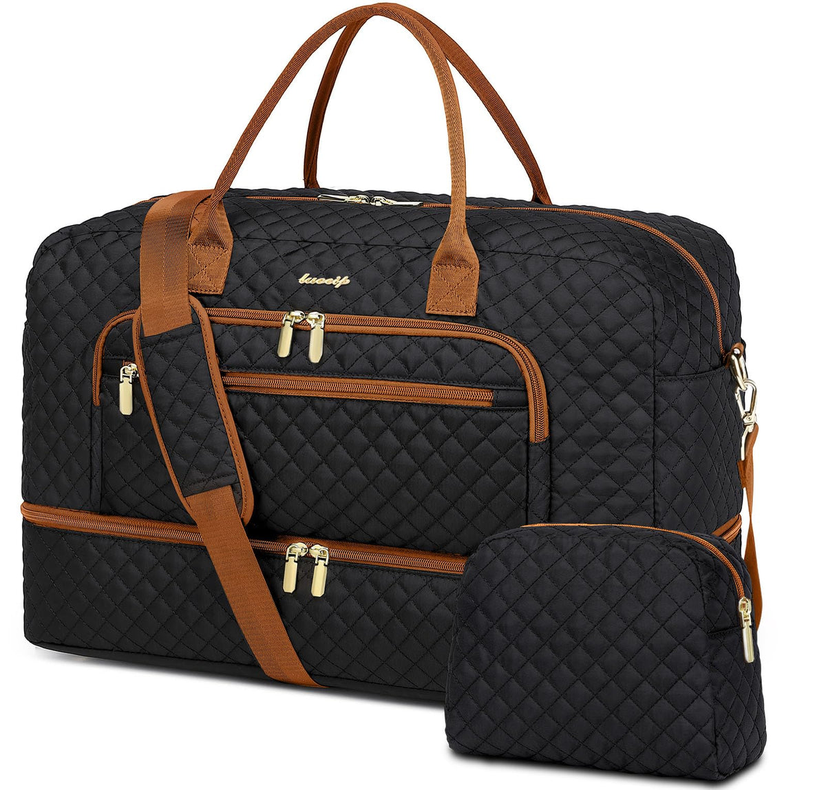 Women's Large Weekender Travel Duffle Bag with Wet Pocket