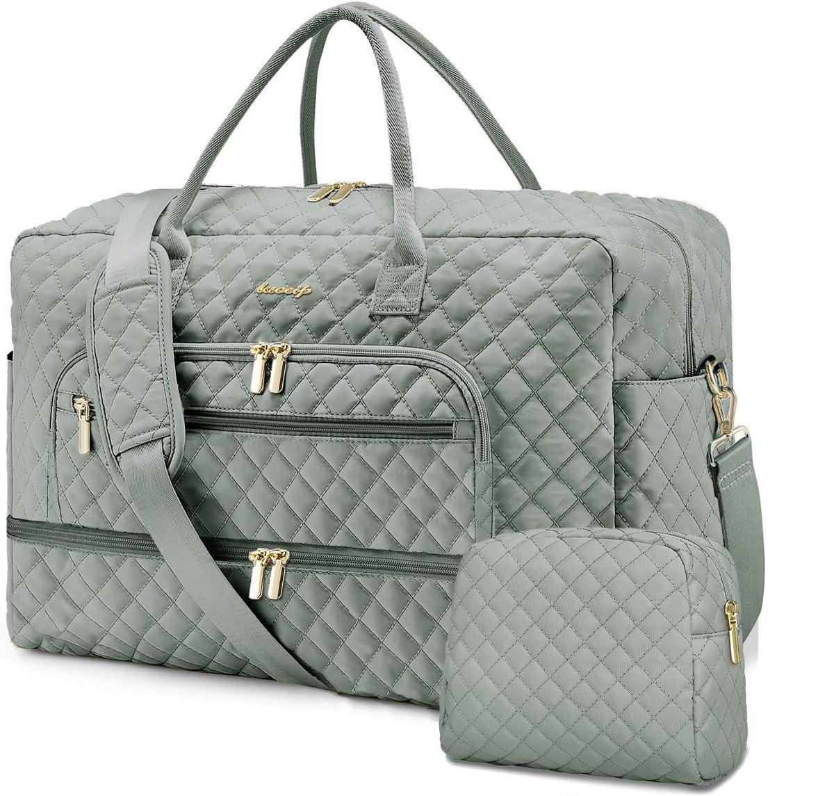 Women's Large Weekender Travel Duffle Bag with Wet Pocket