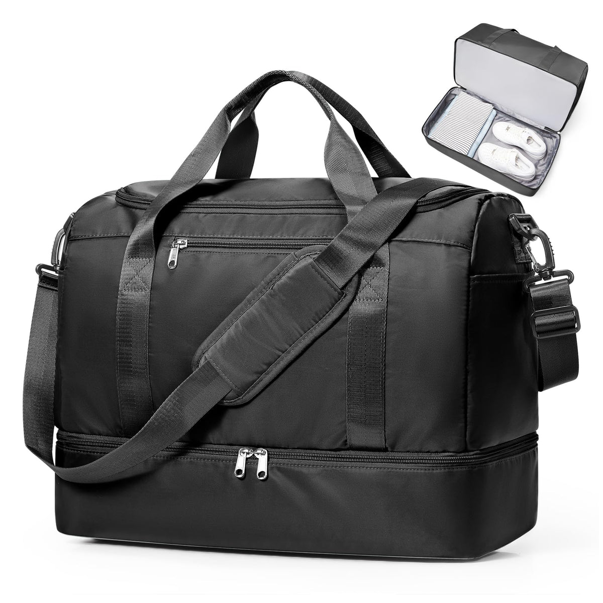 Women's Large Weekender Duffle Bag with Shoe Compartment