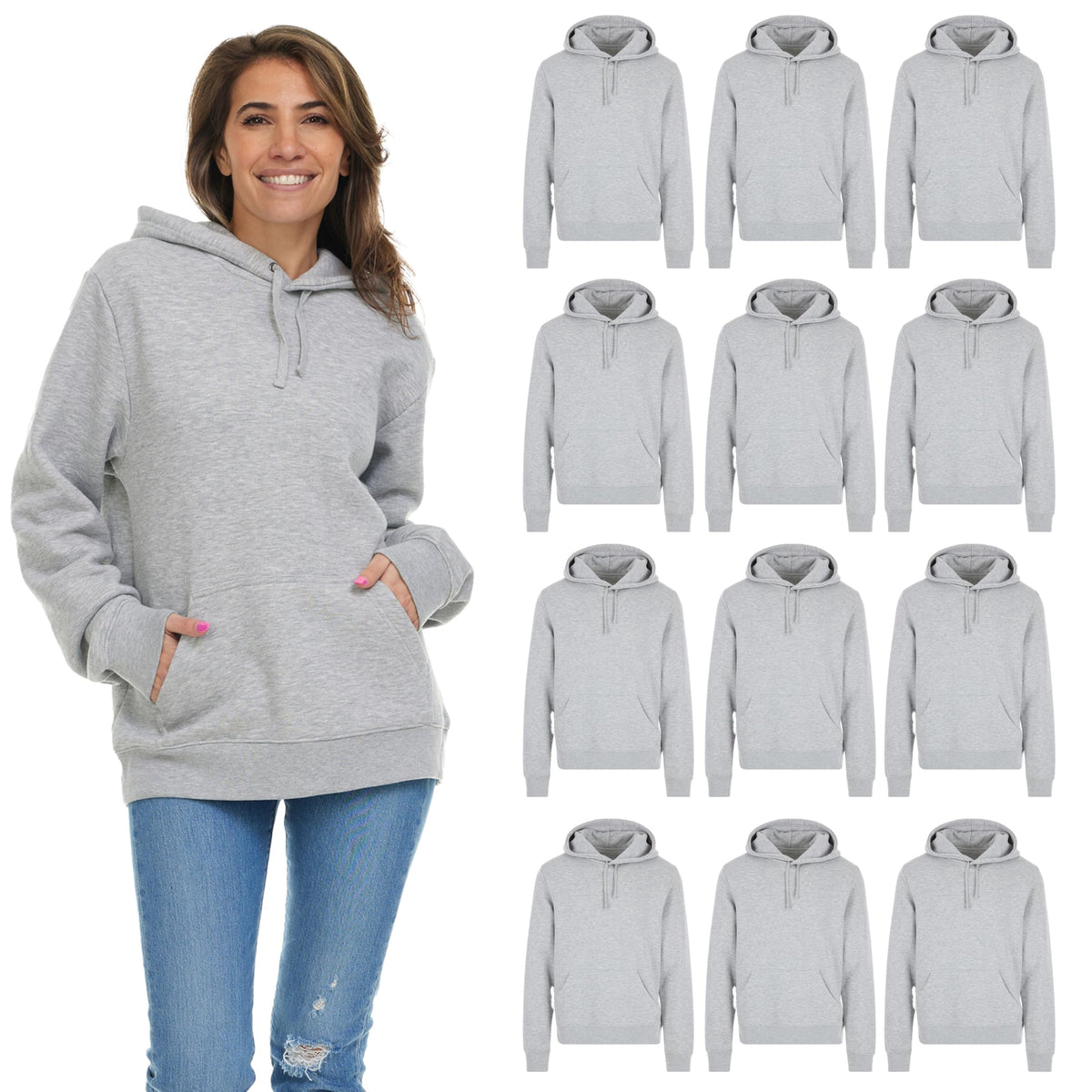 BILLIONHATS Women's Oversized Cotton Blend Hoodie Pack