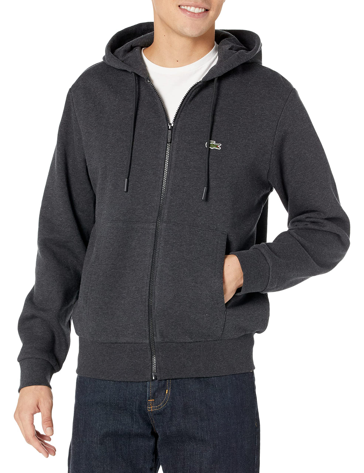 Lacoste Men's Classic Zip-Up Fleece Hoodie Jacket