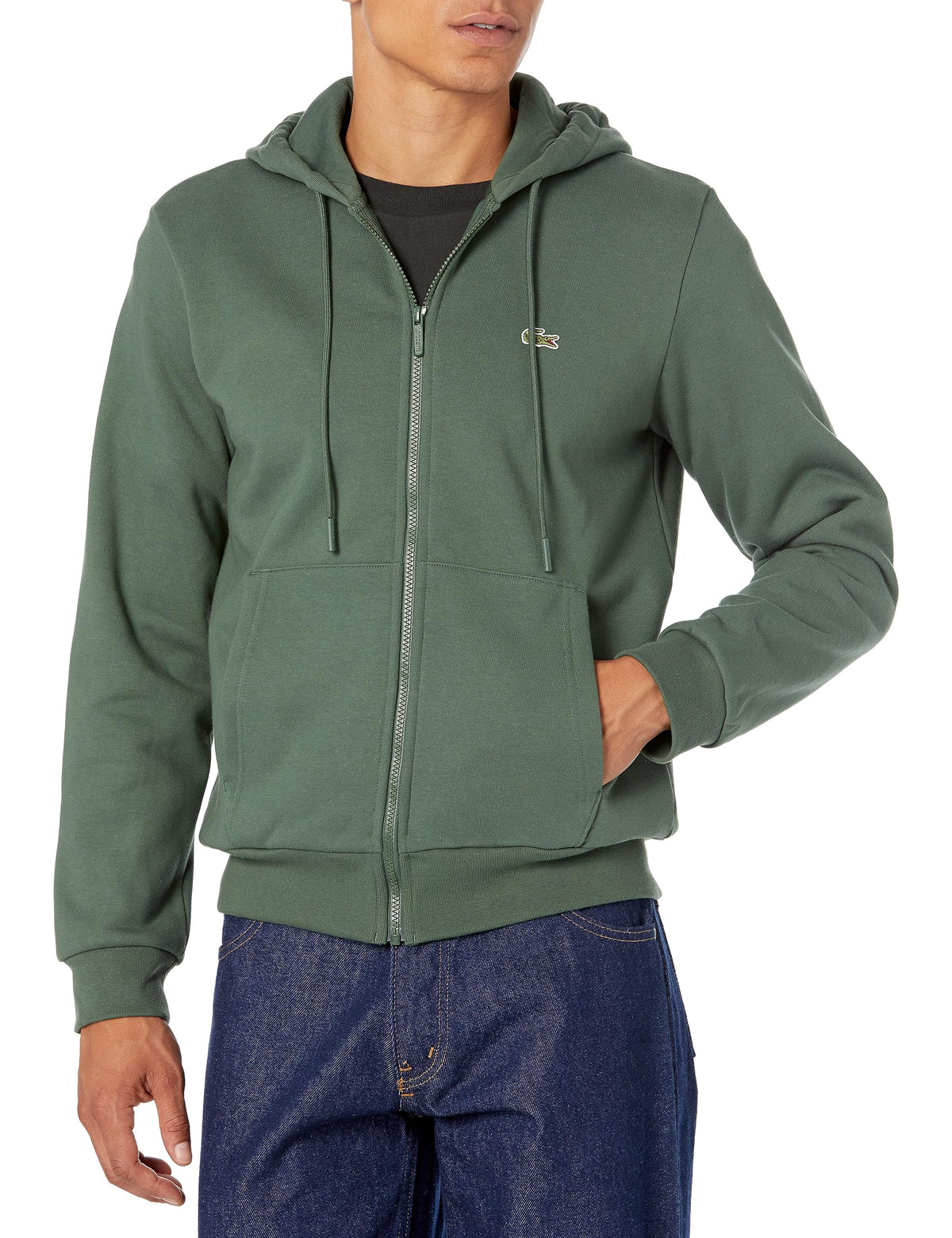 Lacoste Men's Classic Zip-Up Fleece Hoodie Jacket
